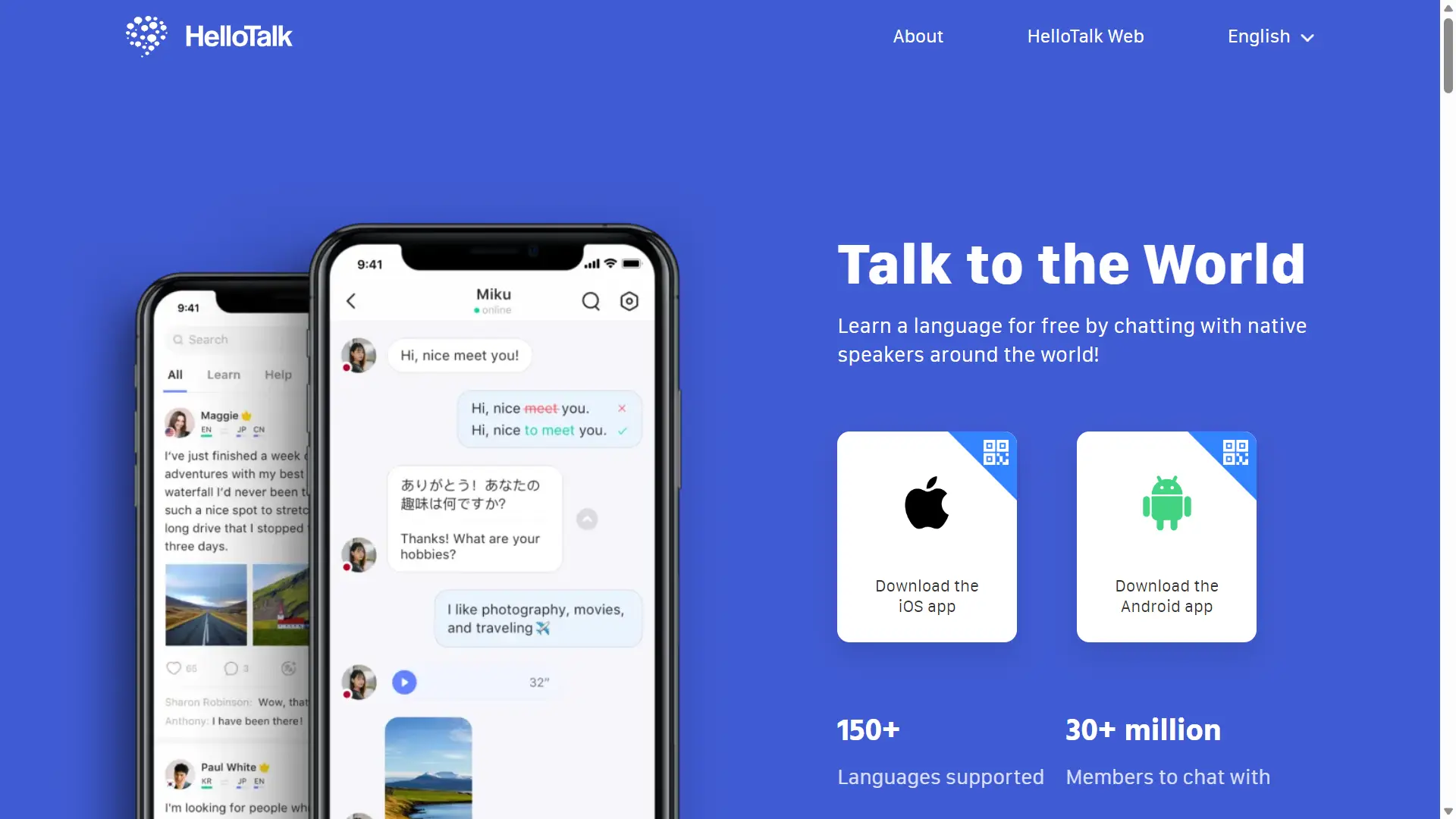 Công cụ luyện nói tiếng Anh HelloTalk