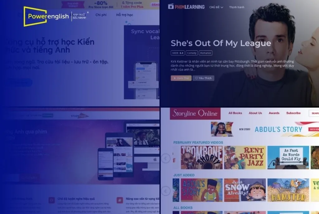 9+ website học tiếng Anh qua phim miễn phí có phụ đề