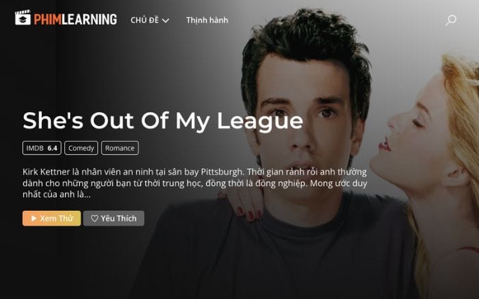 Website học tiếng Anh Phim Learning