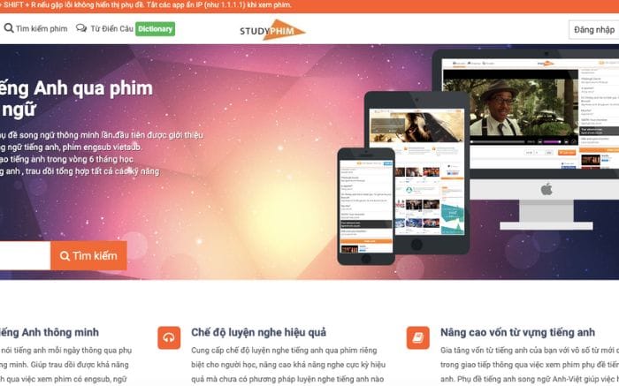 Website học tiếng Anh StudyPhim