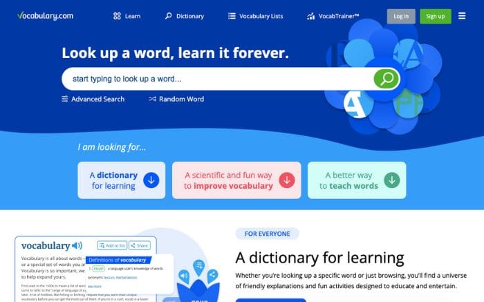 Website học từ vựng tiếng Anh Vocabulary.com