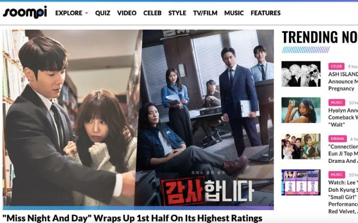Website đọc báo tiếng Anh Soompi