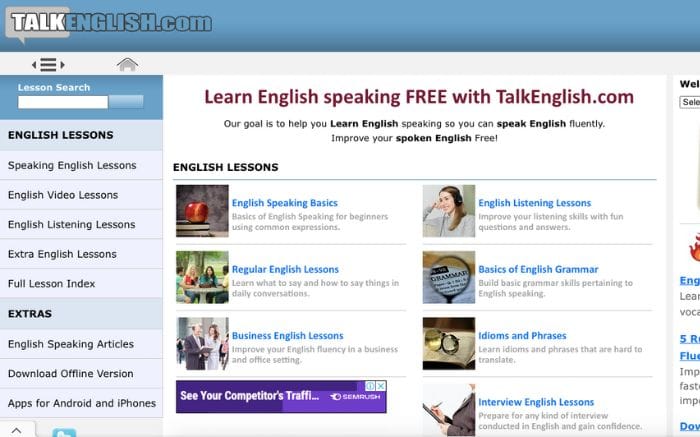 Website học tiếng Anh giao tiếp Talk English