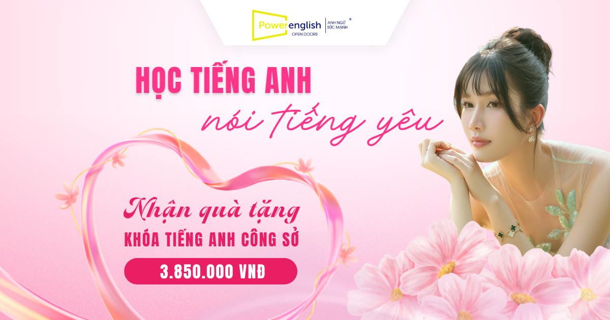 Poster học tiếng Anh, nói tiếng yêu